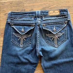 Vintage Sang Real (Miss Me) Blue Jeans Women’s Embellished Size Women’s 29X30.